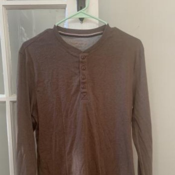 Weatherproof Mens Brown Henley Shirt - Picture 1 of 3
